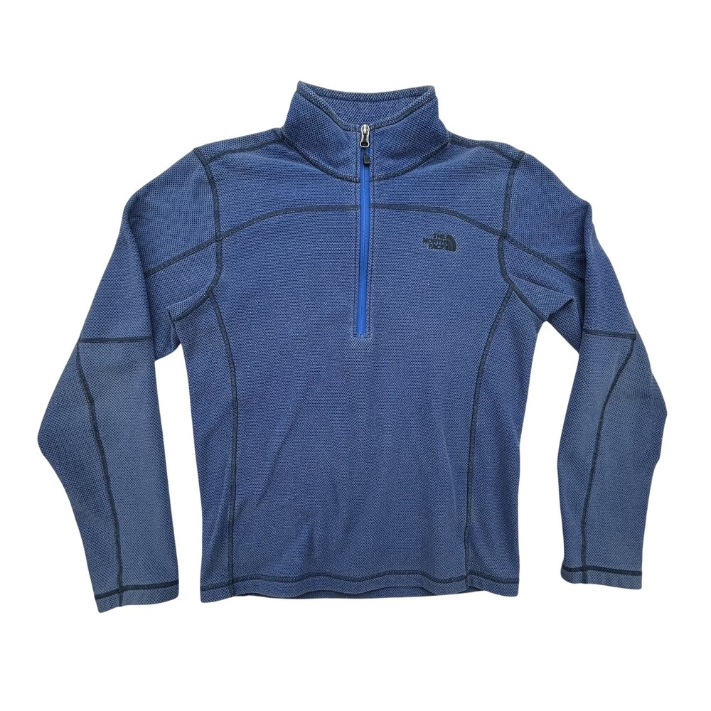 The North Face Pullover Mens Small 1/4 Zip Fleece Grid Jacket Outdoor Hiking